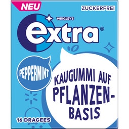 EXTRA Kaugummi auf Pflanzenbasis Pfefferminze 16 Stück image
