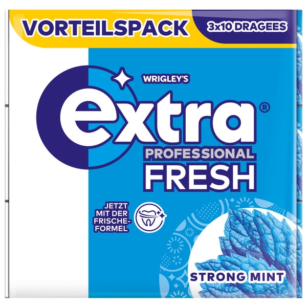 EXTRA PROFESSIONAL FRESH Multipack Strong Mint 3x10 Dragees