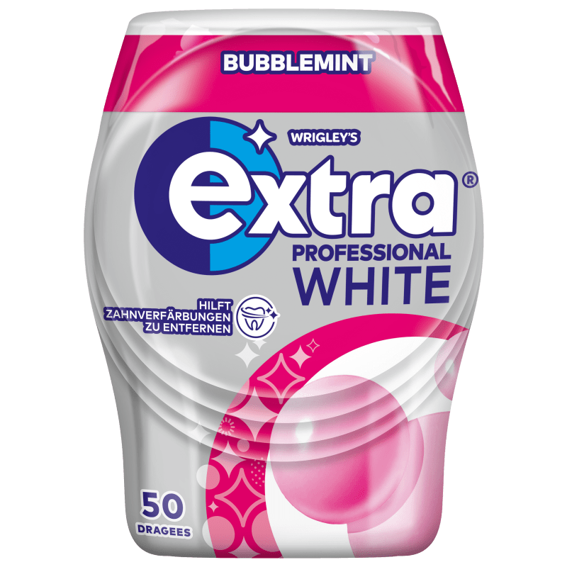 EXTRA PROFESSIONAL White Bubblemint 50 Dragees